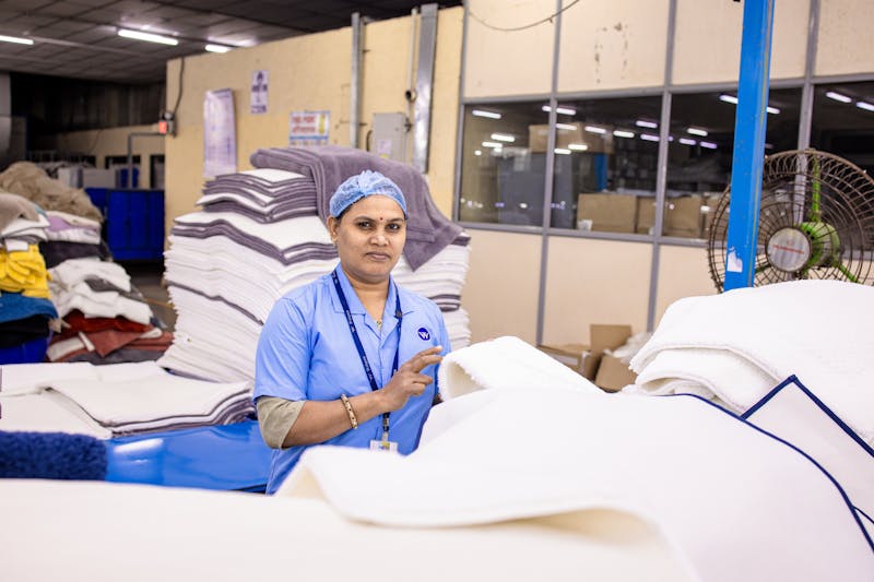 Fabric inspection area