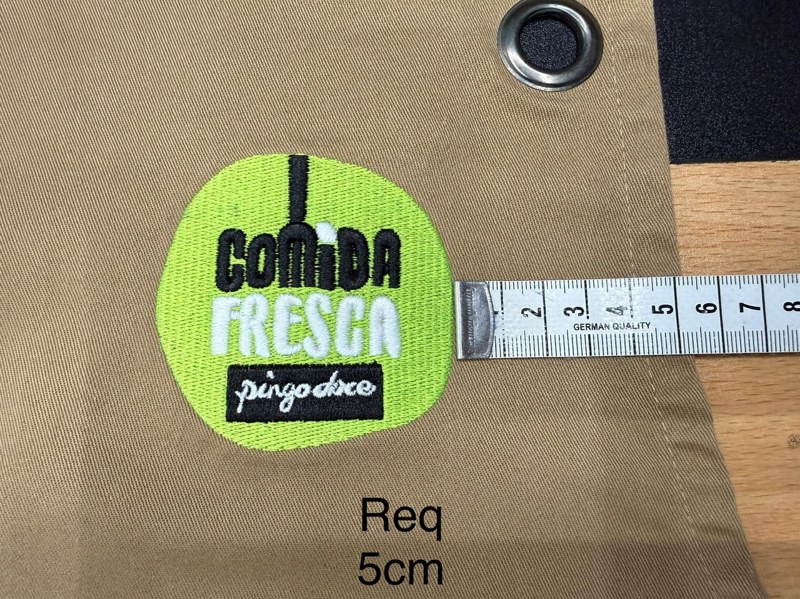 Embroidered logo detail